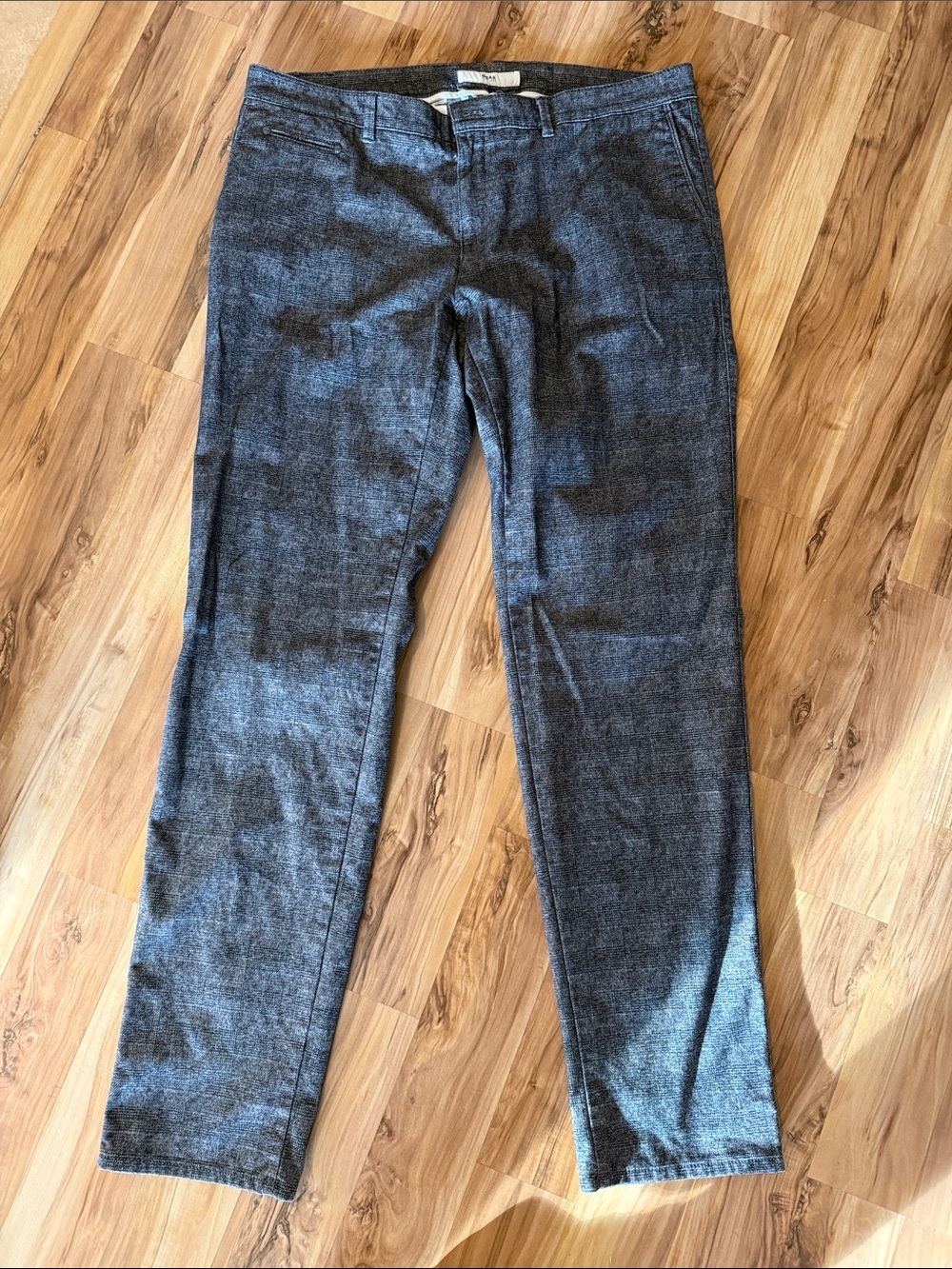 Men's Charcoal Plaid Fabio Pants Sz 38